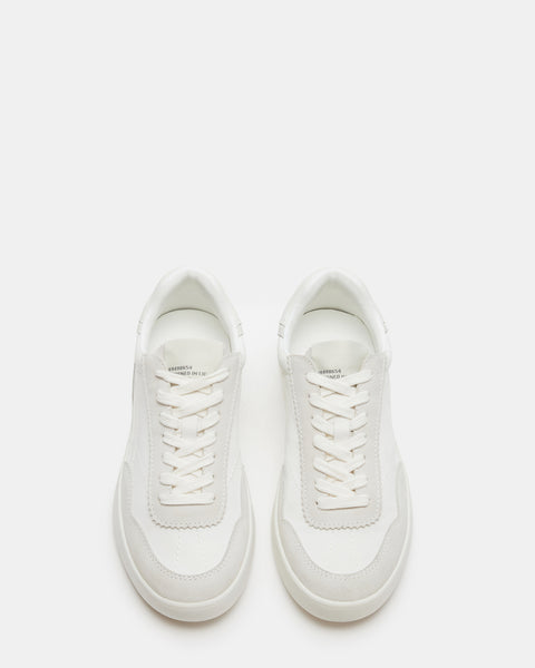 BRAXTON White Comfortable Lace-Up Sneaker | Women's Sneakers – Steve Madden