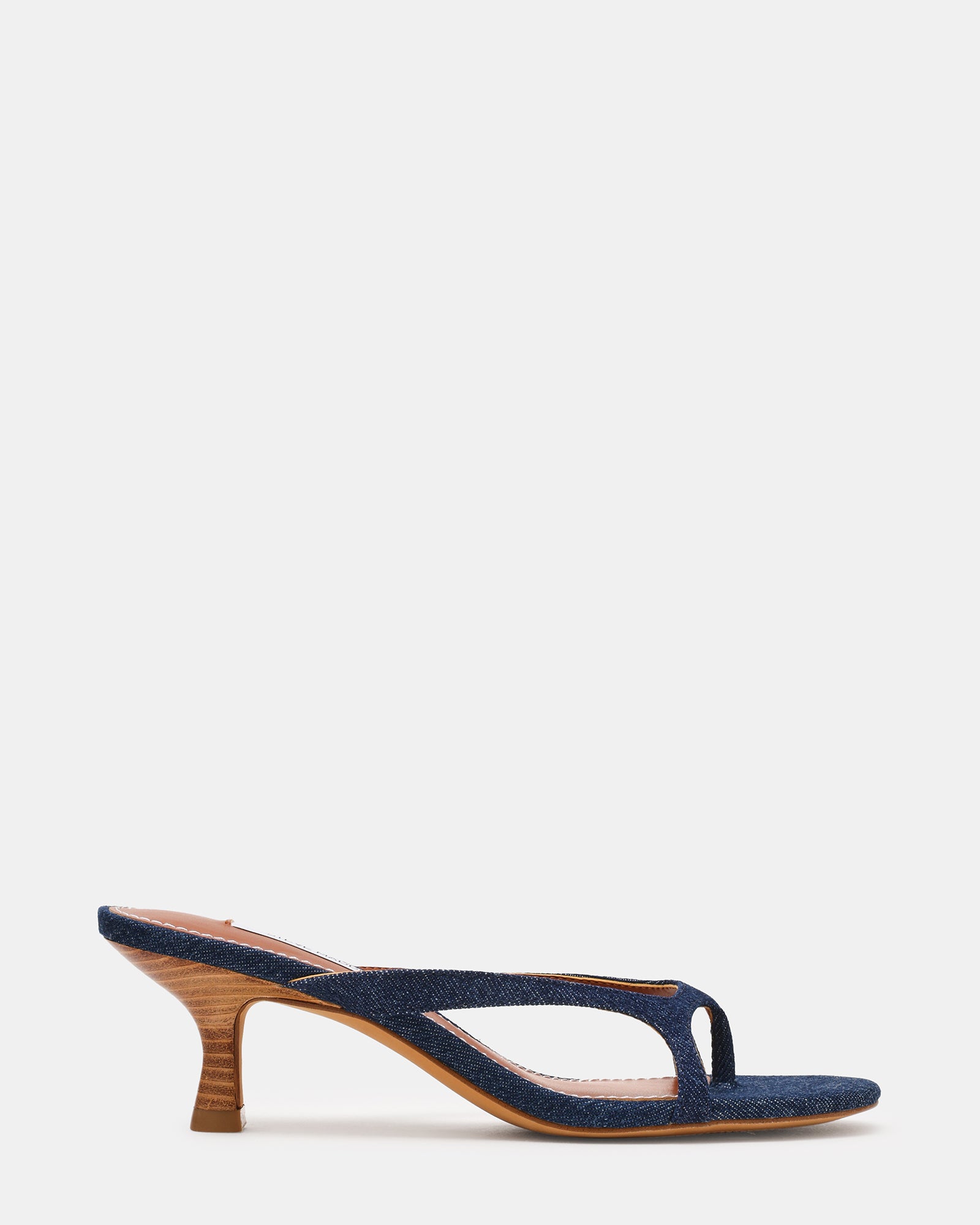 BRIENNA Denim Thong Women's Kitten Heel | Steve Madden