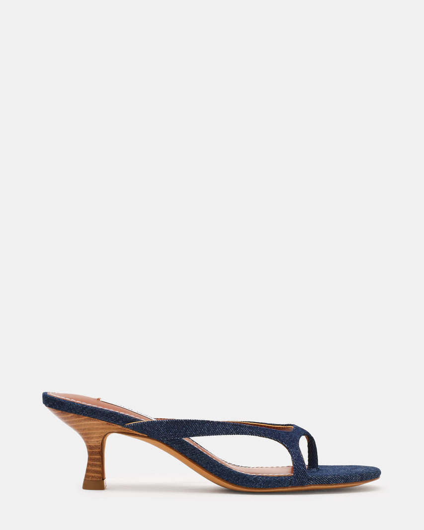 BRIENNA Denim Thong Women's Kitten Heel | Steve Madden