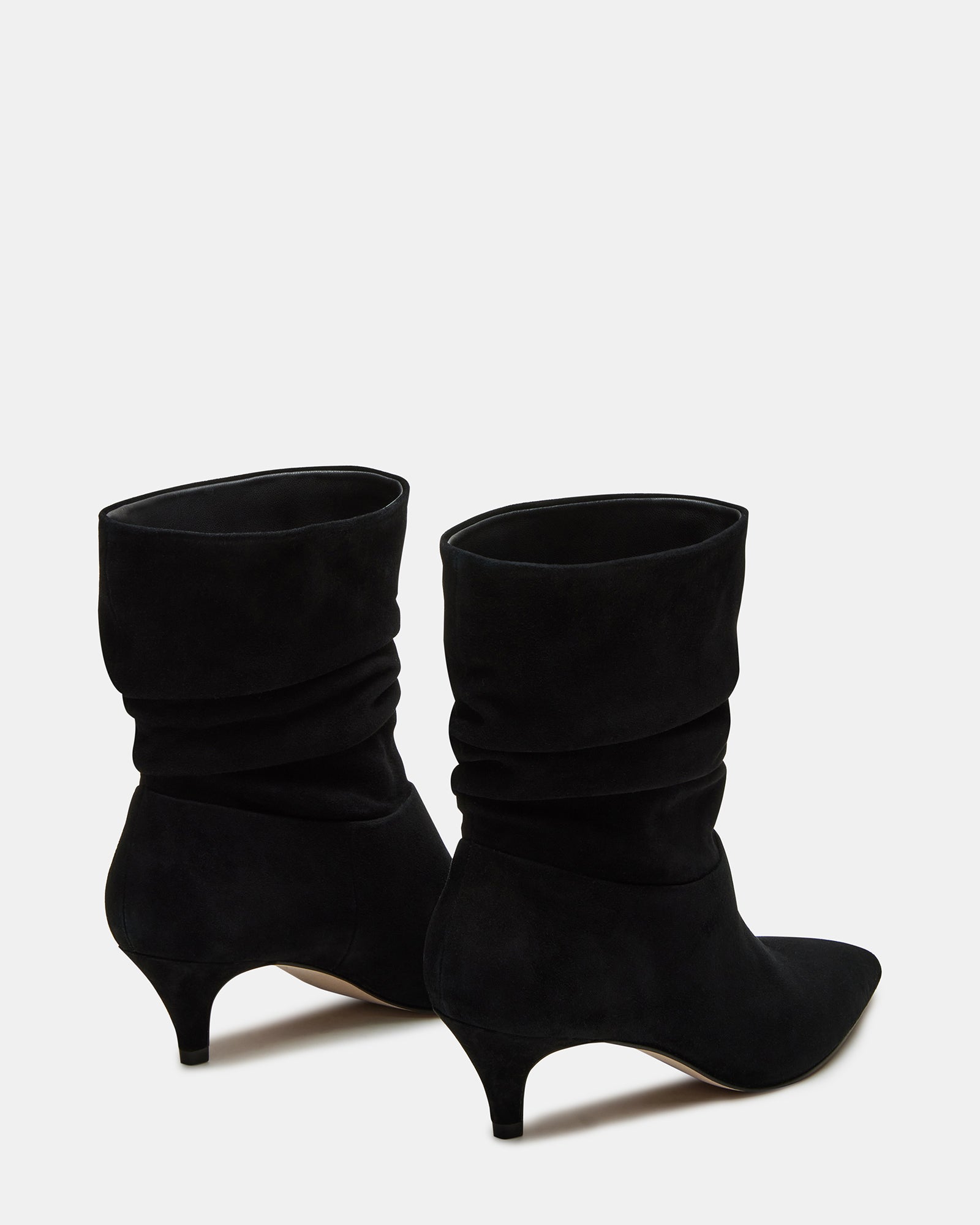 Steve Madden Black Suede Boots BRINWOOD Black Suede Scrunched