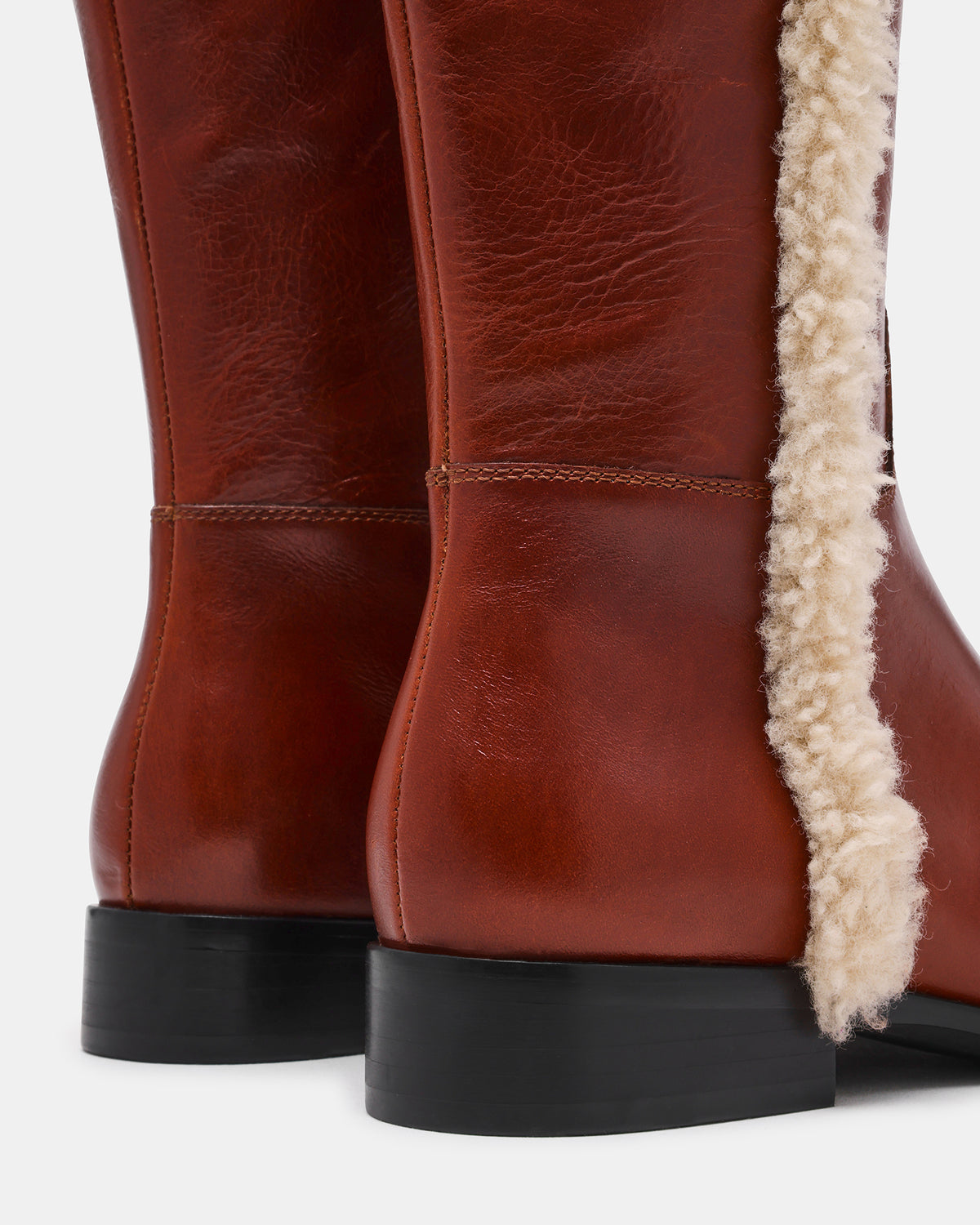 CANTER FAUX FUR COGNAC LEATHER - view 3