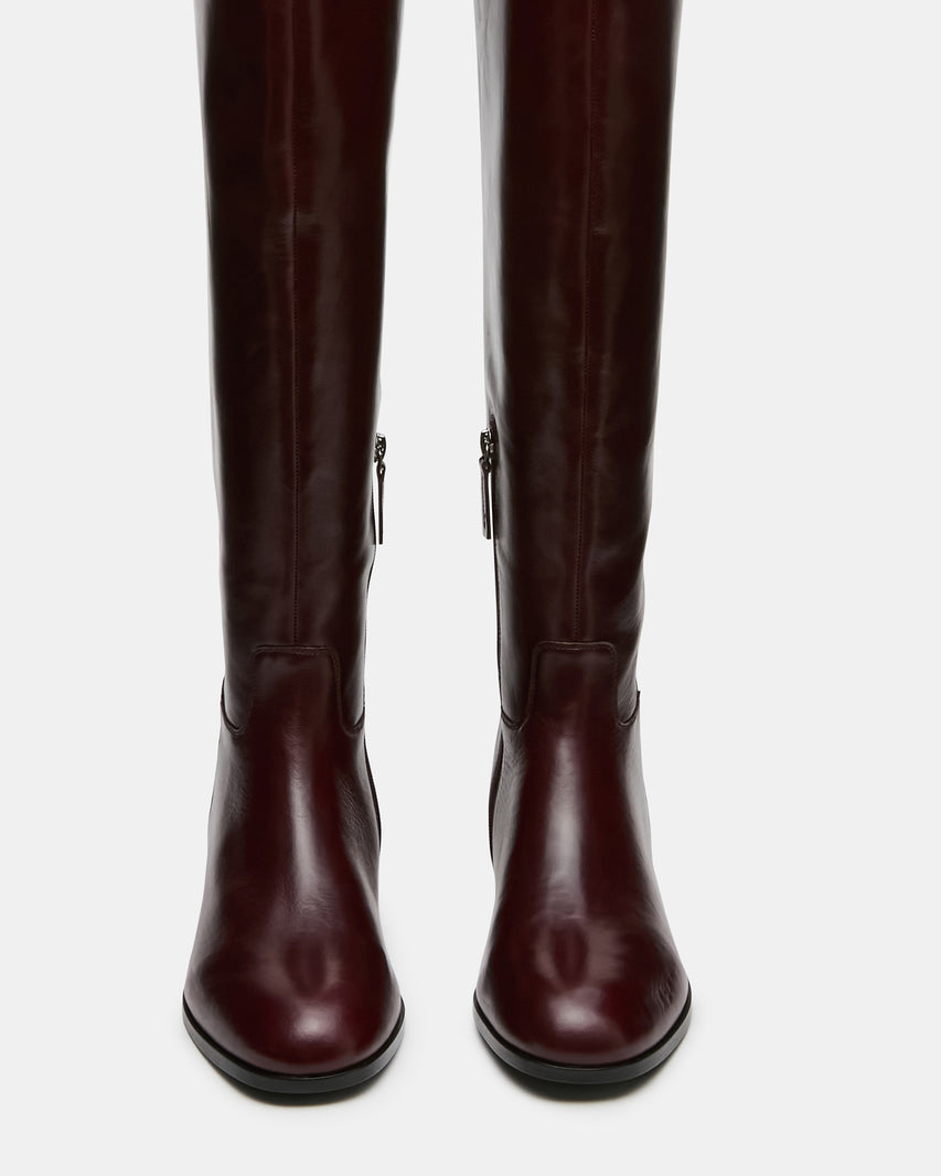 CANTER DARK CHERRY LEATHER WIDE CALF - view 4