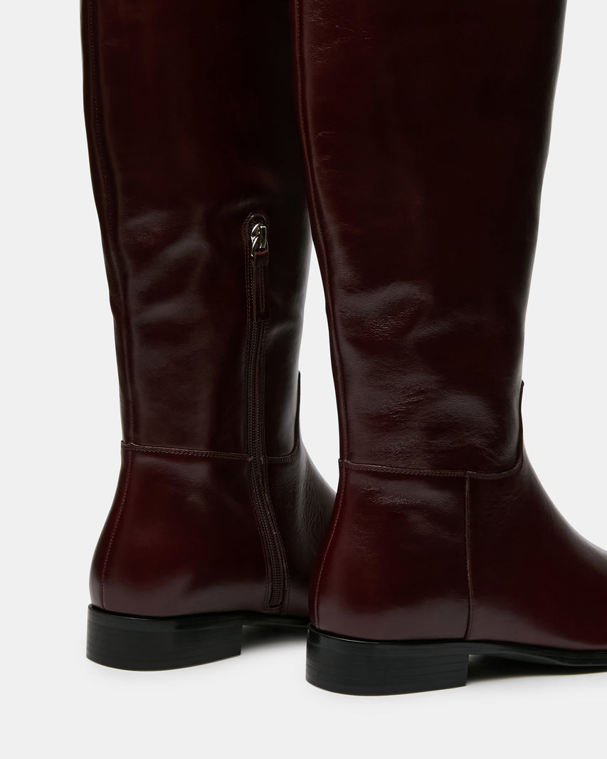 CANTER DARK CHERRY LEATHER WIDE CALF - view 3