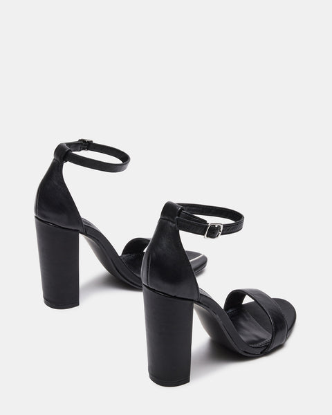 CARRSON Black Leather Heel | Women's Designer Black Leather Heels – Steve Madden