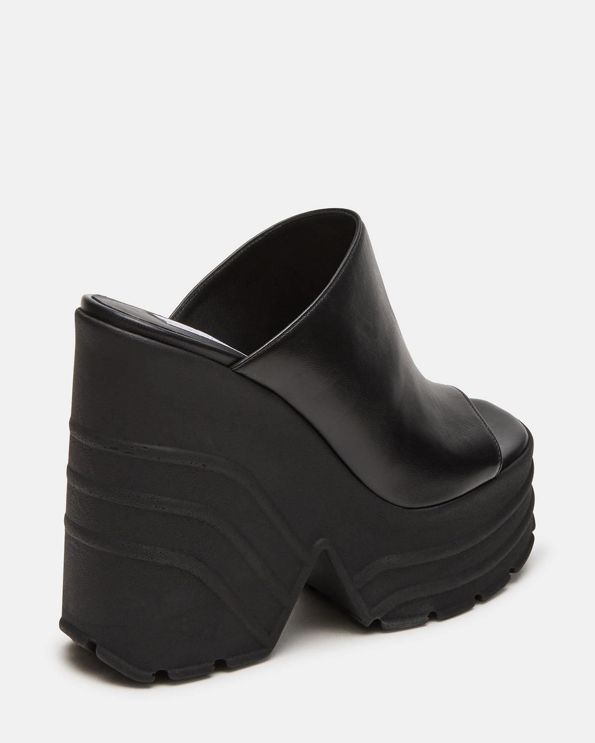 Cerulo CERULO Black Leather Super Platform Mule Heel | Women's Heels – Steve ...