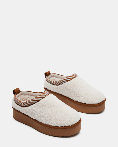 CODIE Natural Faux Shearling Lined Mule | Women's Slip-Ons – Steve Madden