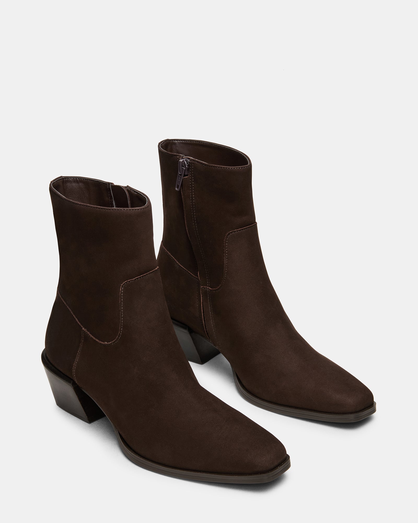 (取寄) スティーブマデン レディース  Steve Madden women Daney Brown Suede DANEY Brown Suede Square-Toe Women's Ankle Boot – Steve Madden