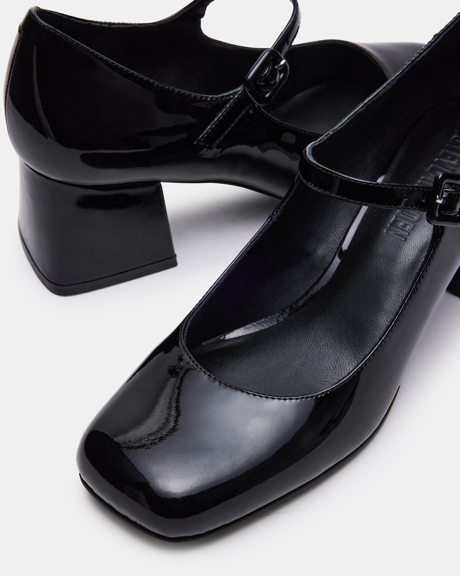Steve Madden Women's Darcey Block Heel Loafers - Black - Size 7.5 - Leather Steve Madden Women's Darcey Block Heel Loafers - Black - Size 7.5 - Leather