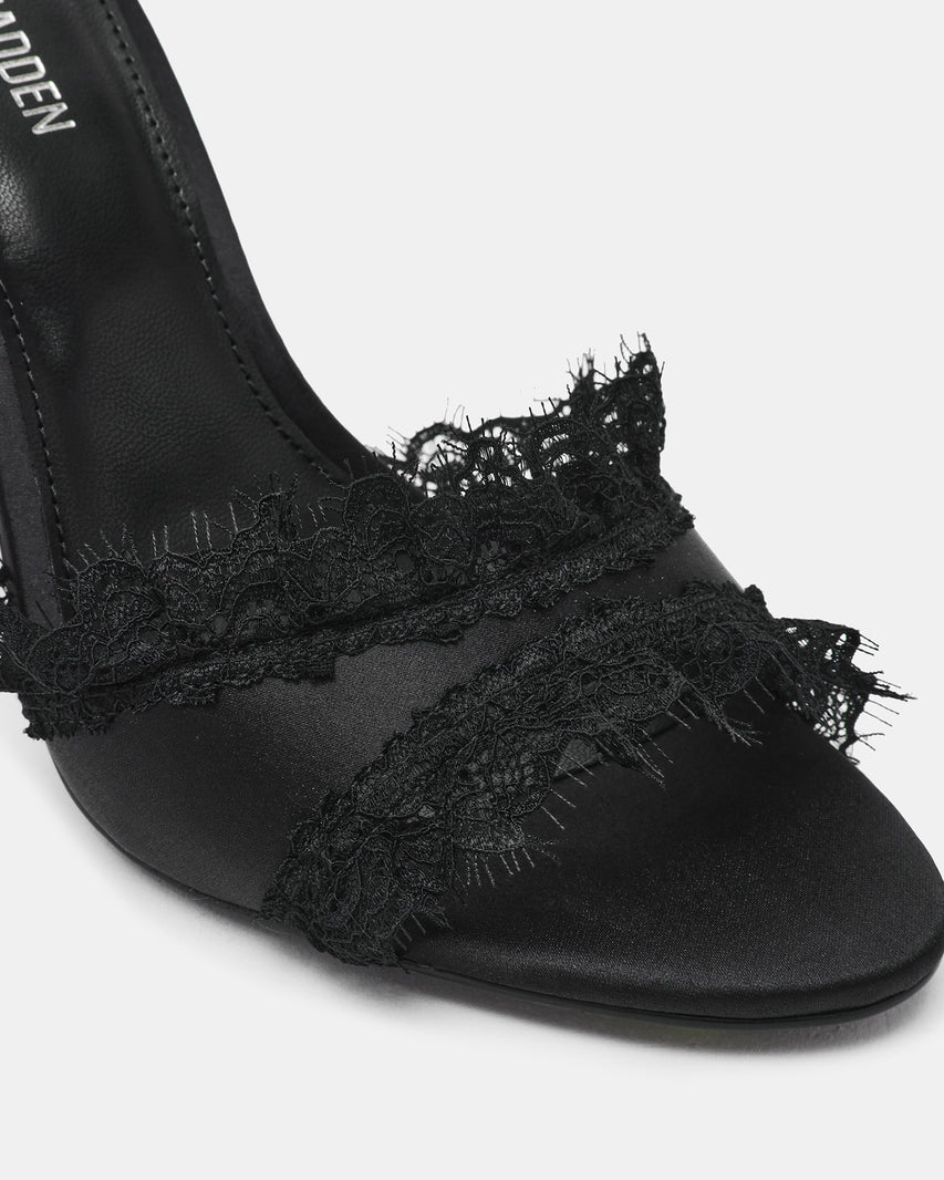 DAVINA BLACK SATIN LACE - view 4
