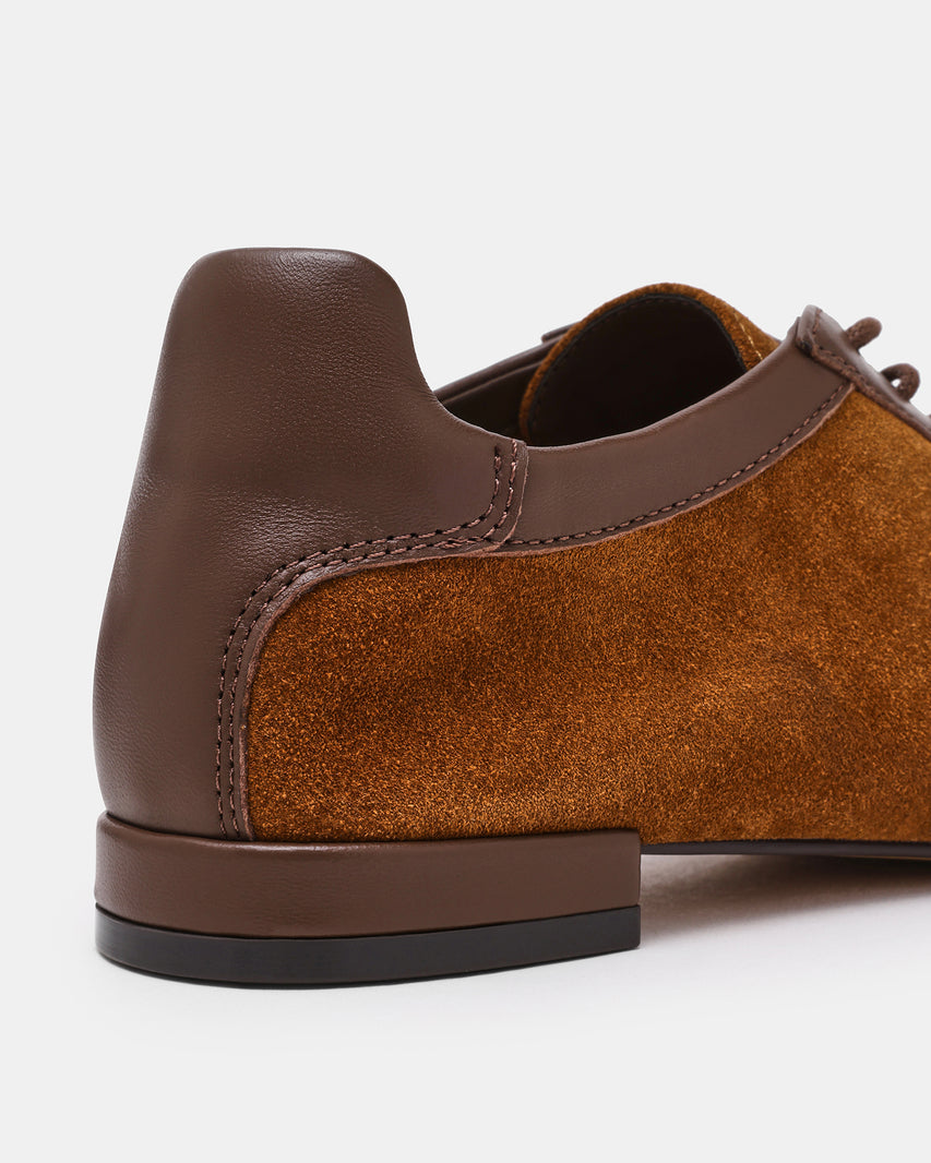 DELPHY LACE-UP TAN SUEDE - view 3