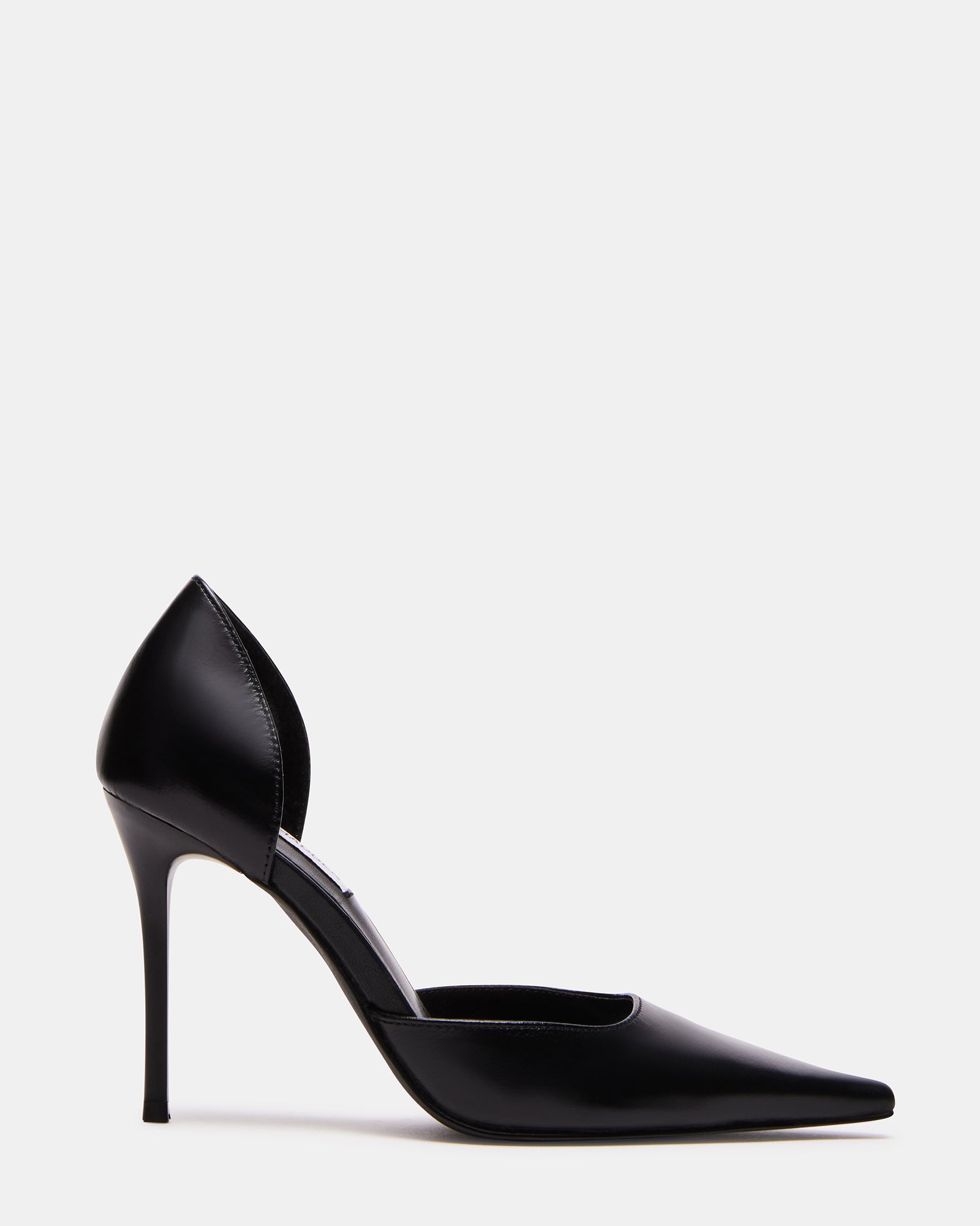 DEVON Black Leather Pointed Toe Pump | Women's Heels – Steve Madden