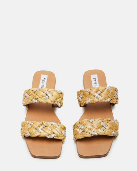 DIAMOND Raffia Slide Sandal | Women's Sandals – Steve Madden