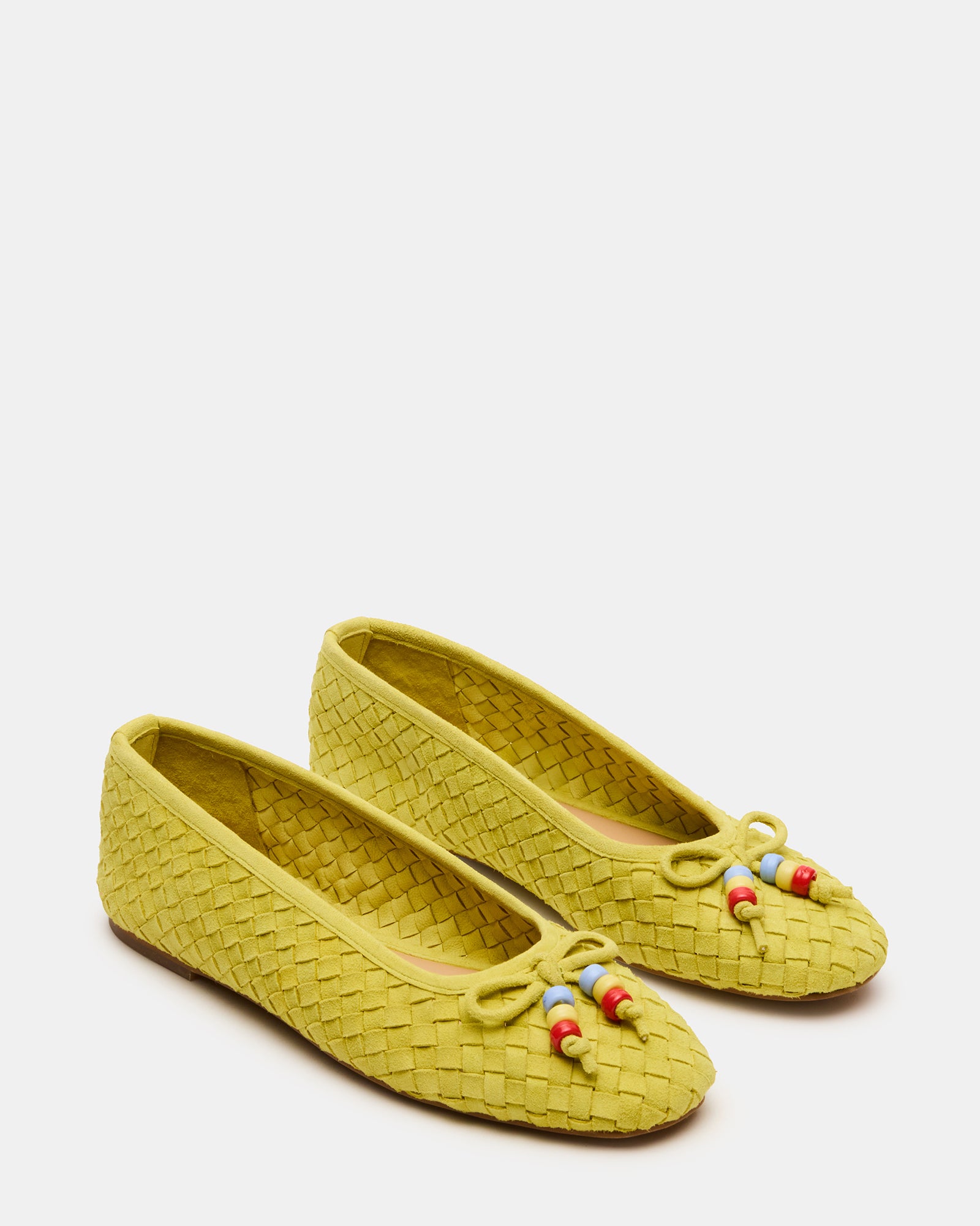 DIVY Lime Leather Woven Bow Ballet Round-Toe Women's Flat – Steve Madden DIVY Lime Leather Woven Bow Ballet Round-Toe Women's Flat – Steve Madden