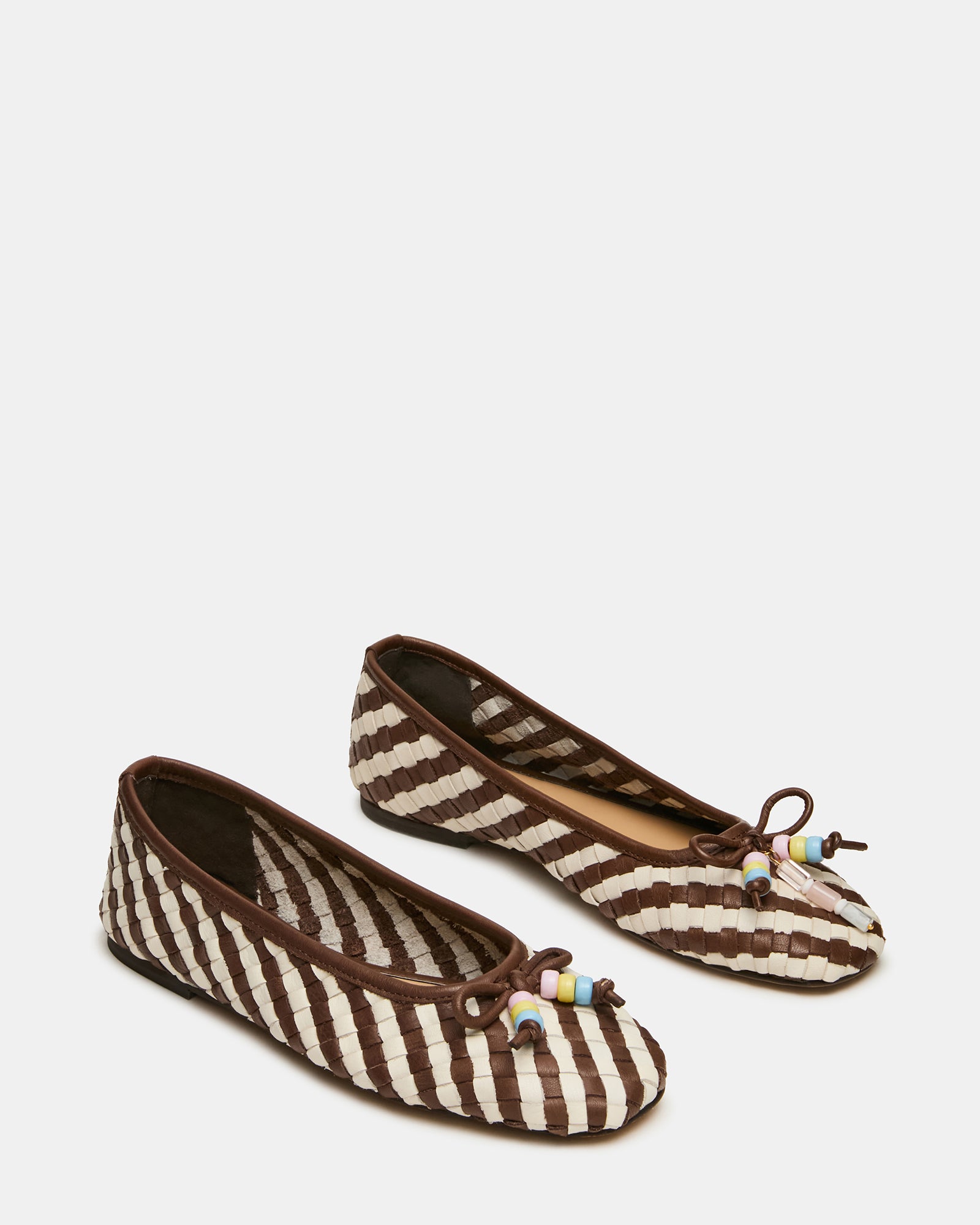 DIVY WHITE/BROWN LEATHER