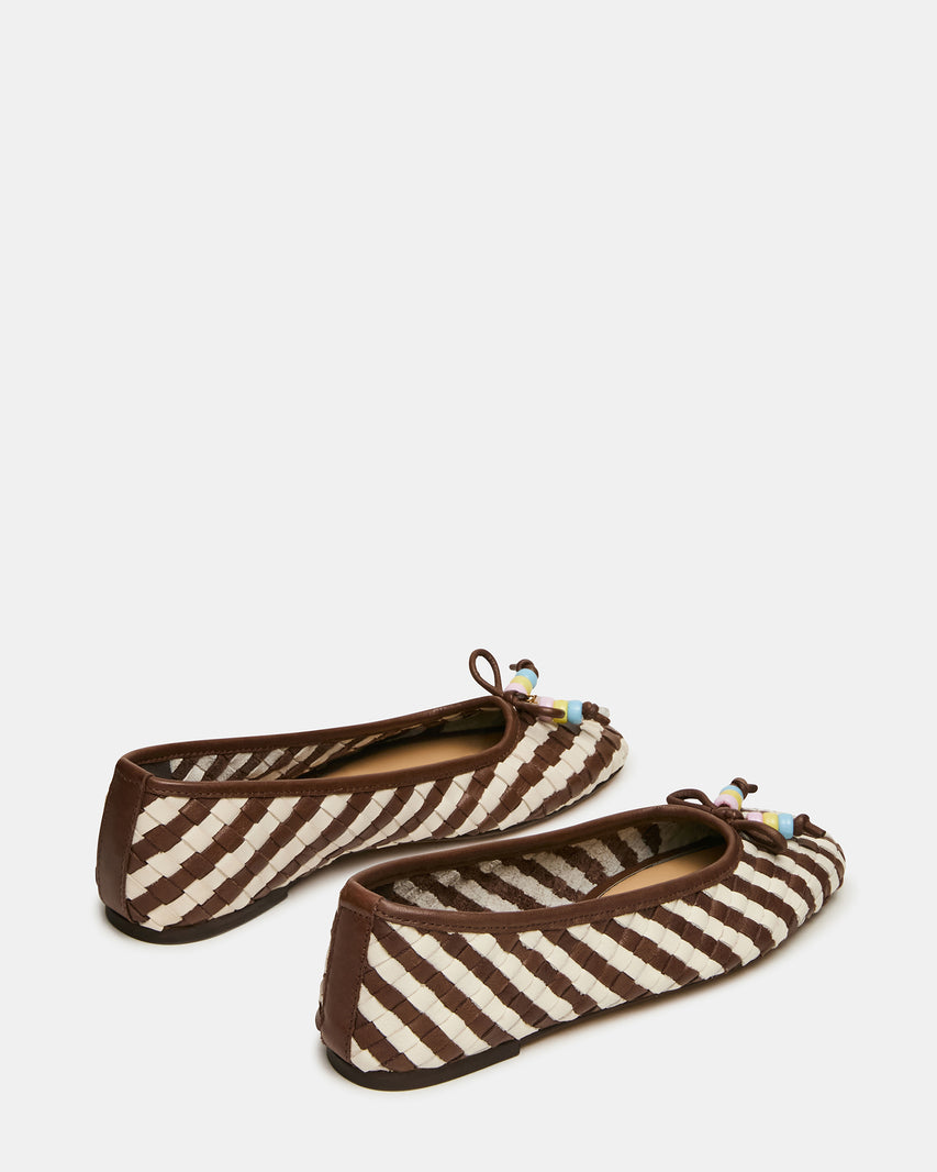 DIVY WHITE/BROWN LEATHER