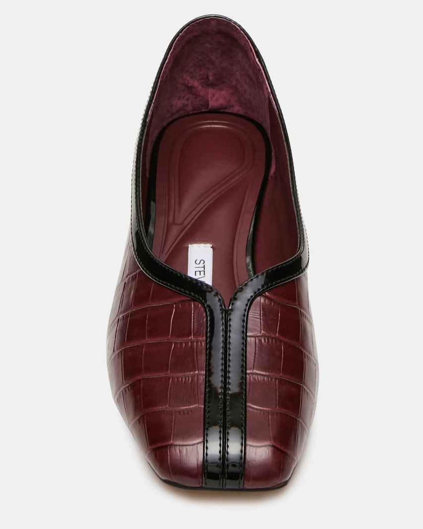 DORELIA BURGUNDY CROCODILE LEATHER - view 4