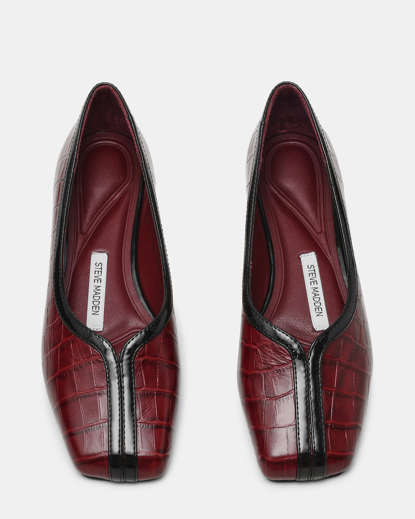DORELIA BURGUNDY CROCODILE LEATHER - view 4