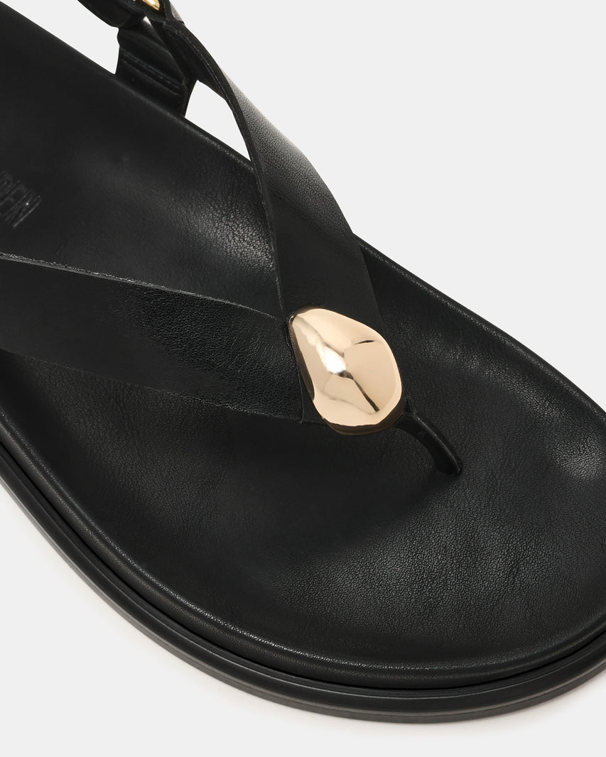 ELVIA BLACK LEATHER