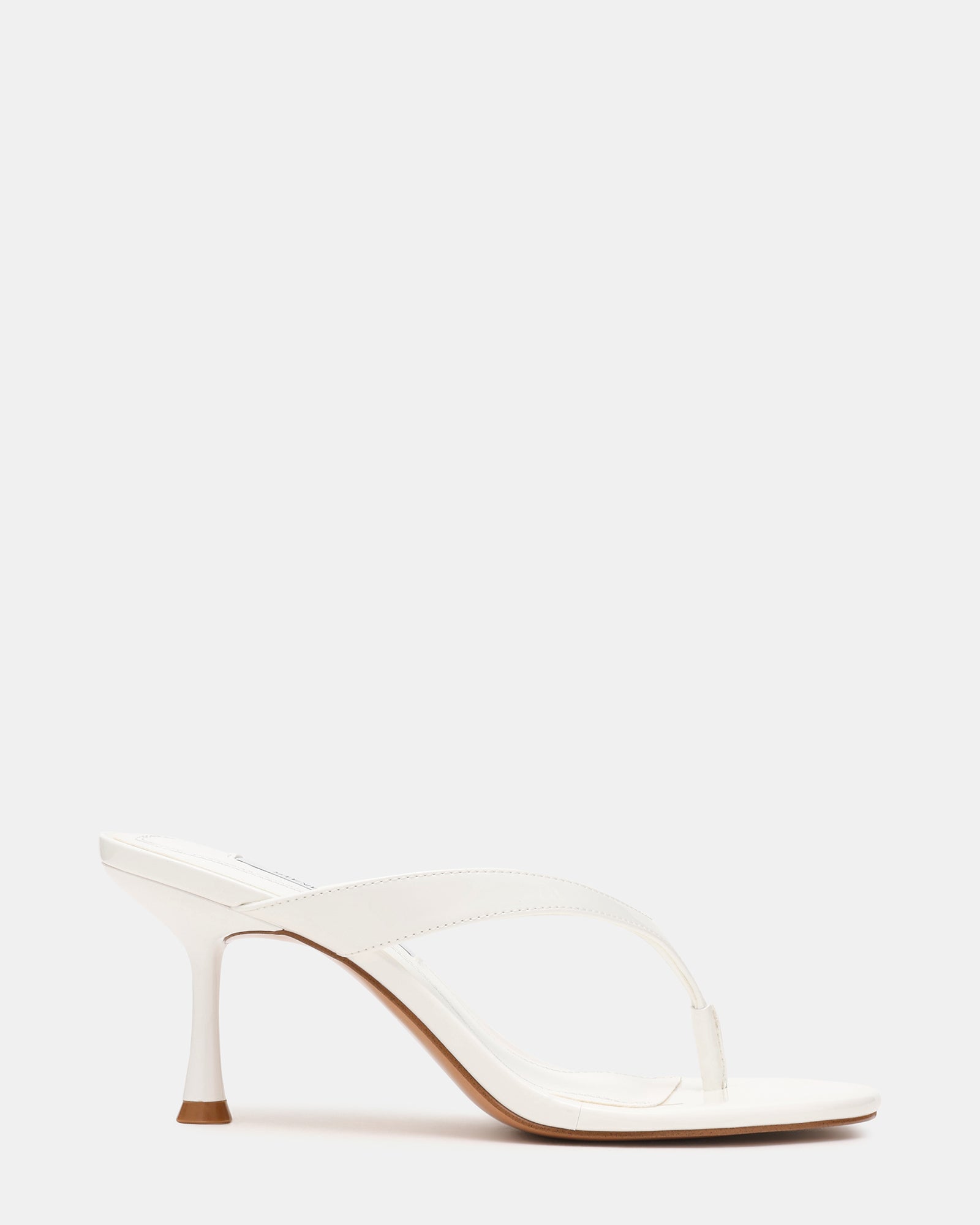 FAROH White Patent Thong Women's Heel | Steve Madden