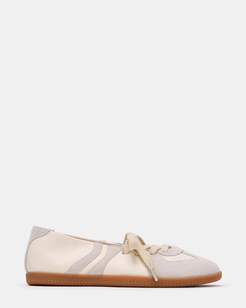 FAWN White Ballet Lace-Up Women's Sneaker | Steve Madden