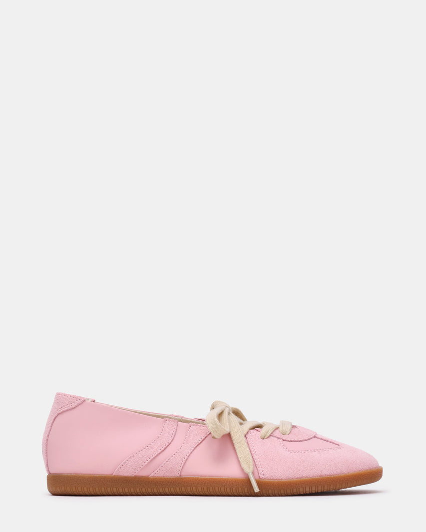 FAWN Pink Ballet Lace-Up Women's Sneaker | Steve Madden
