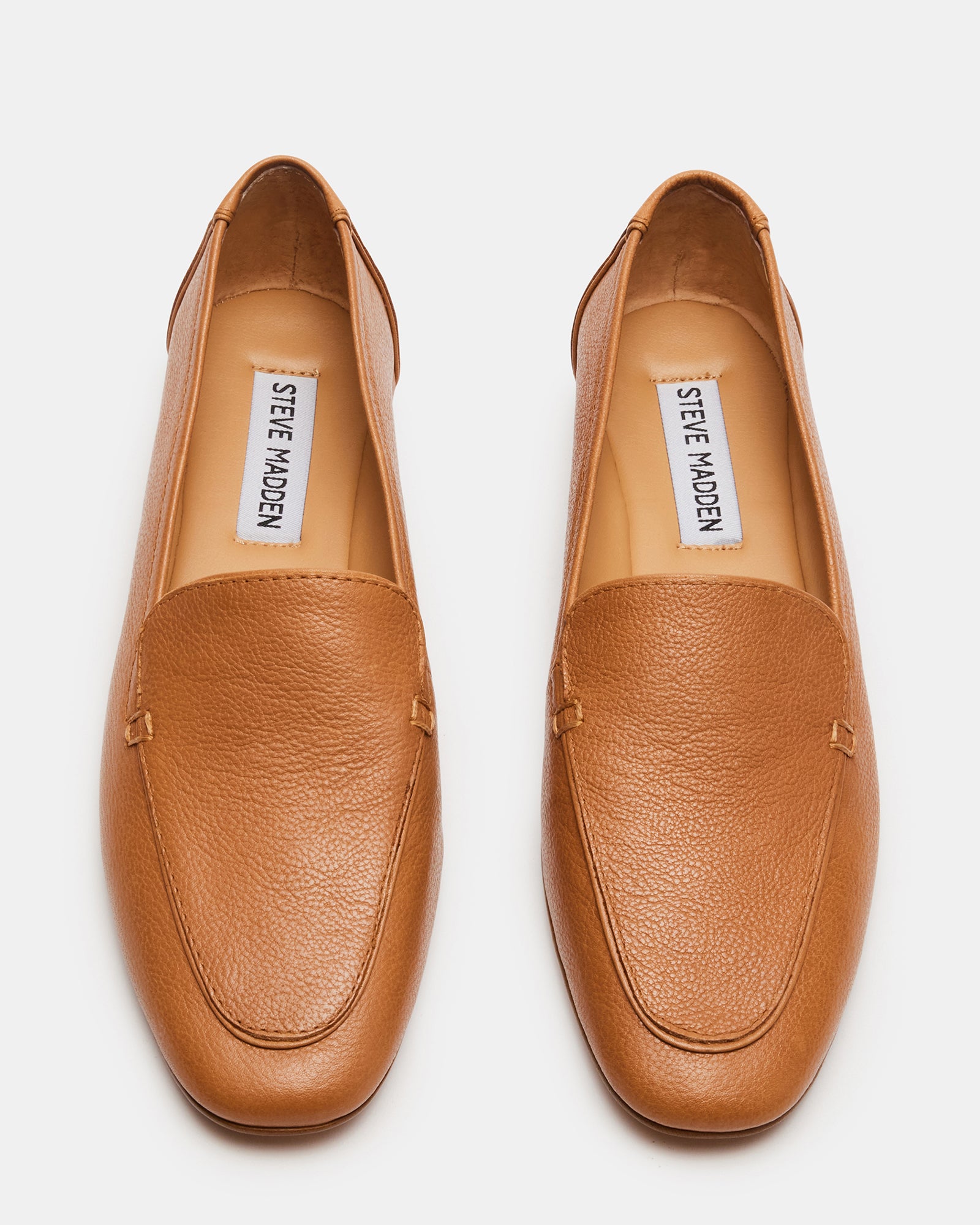 FITZ Tan Leather Slip on Loafer Women's Flats Steve Madden