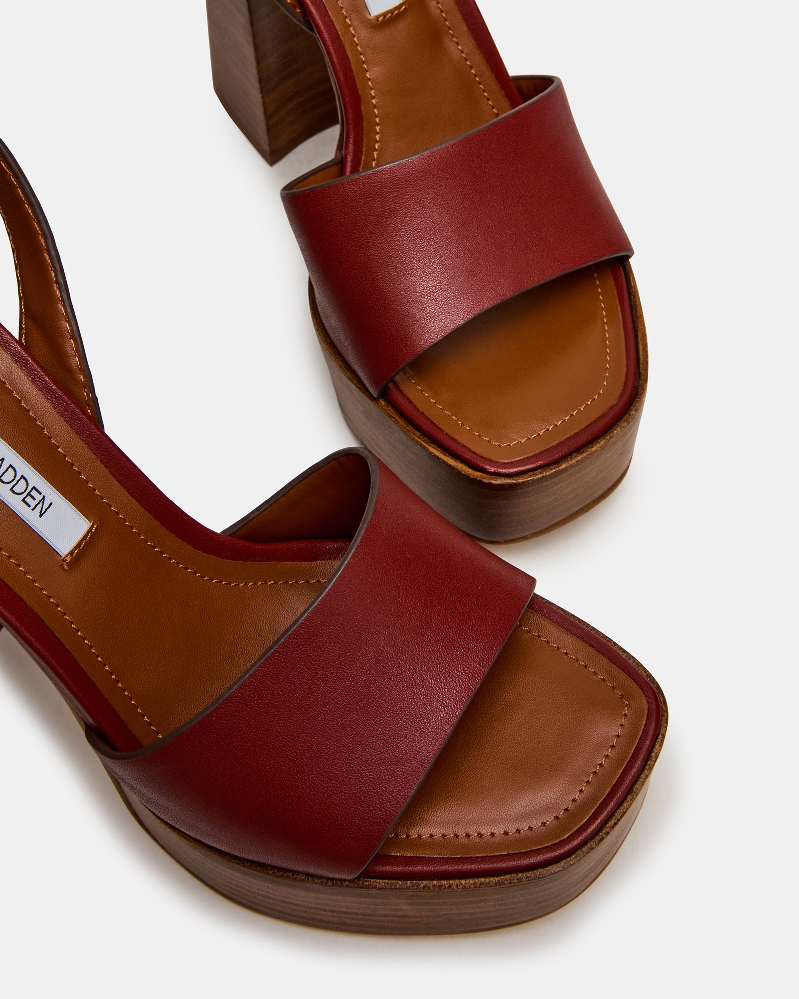 Steve Madden Women's Floria Block Heels - Rust - Size 6 - Leather Steve Madden Women's Floria Block Heels - Rust - Size 6 - Leather