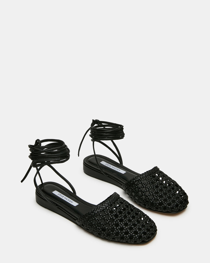 FLUTTER BLACK LEATHER