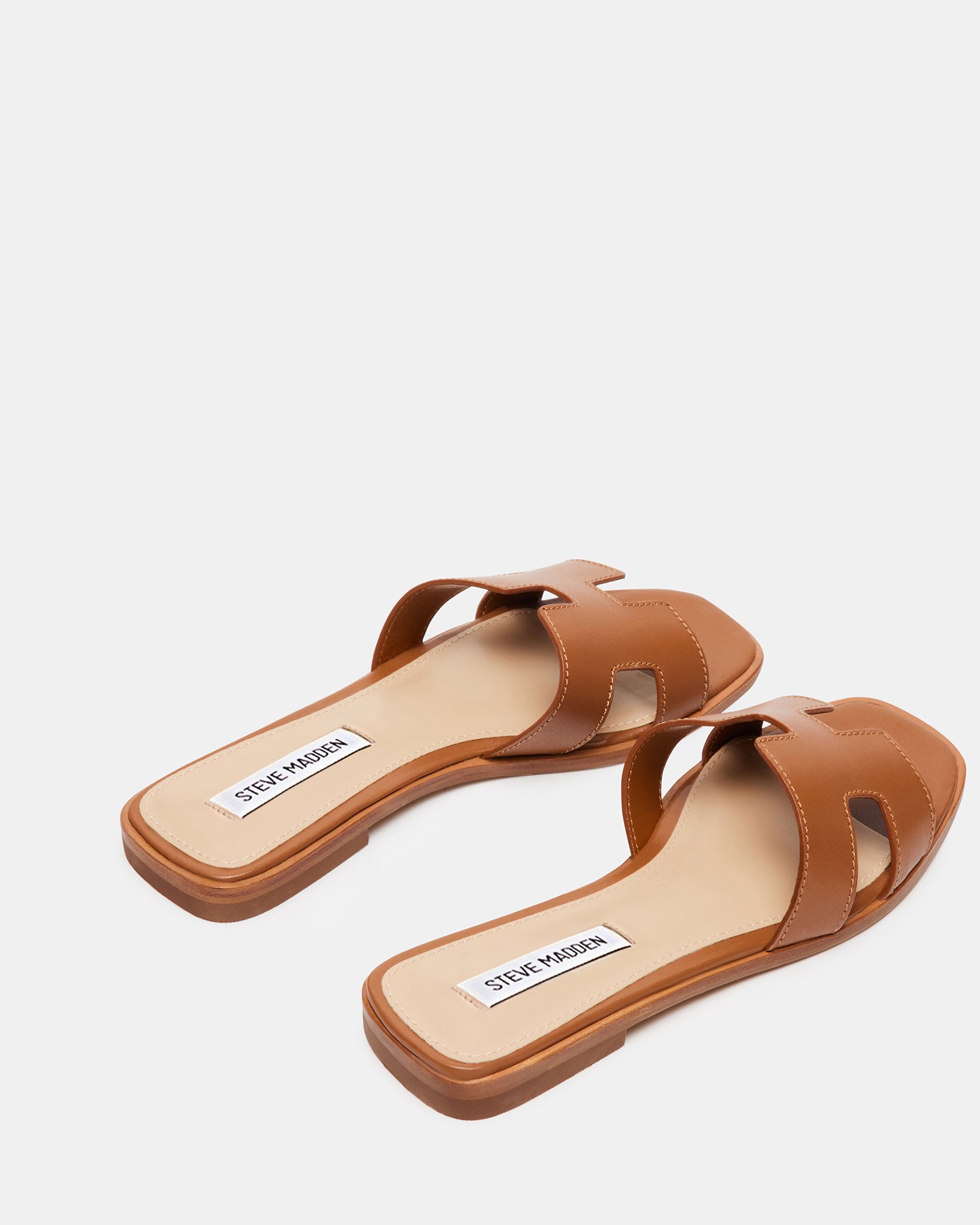 HADYN Cognac Leather Sandal | Women's Designer Sandals – Steve Madden
