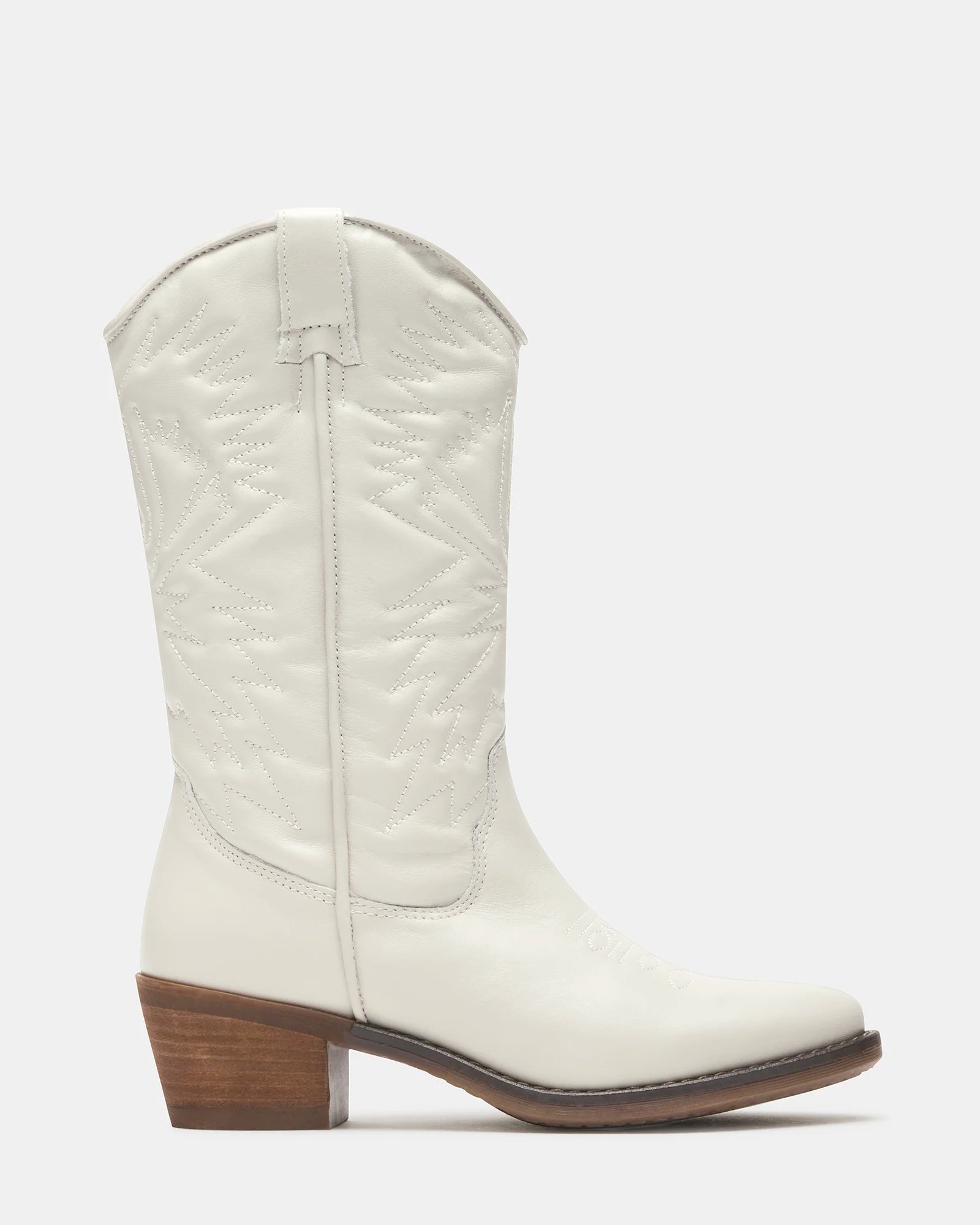 HAYWARD White Leather Western Boots | Women's Leather Cowboy Boots ...