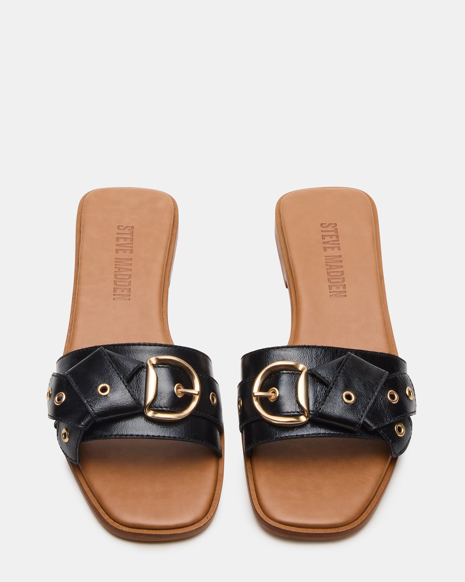 HILARIA BLACK LEATHER