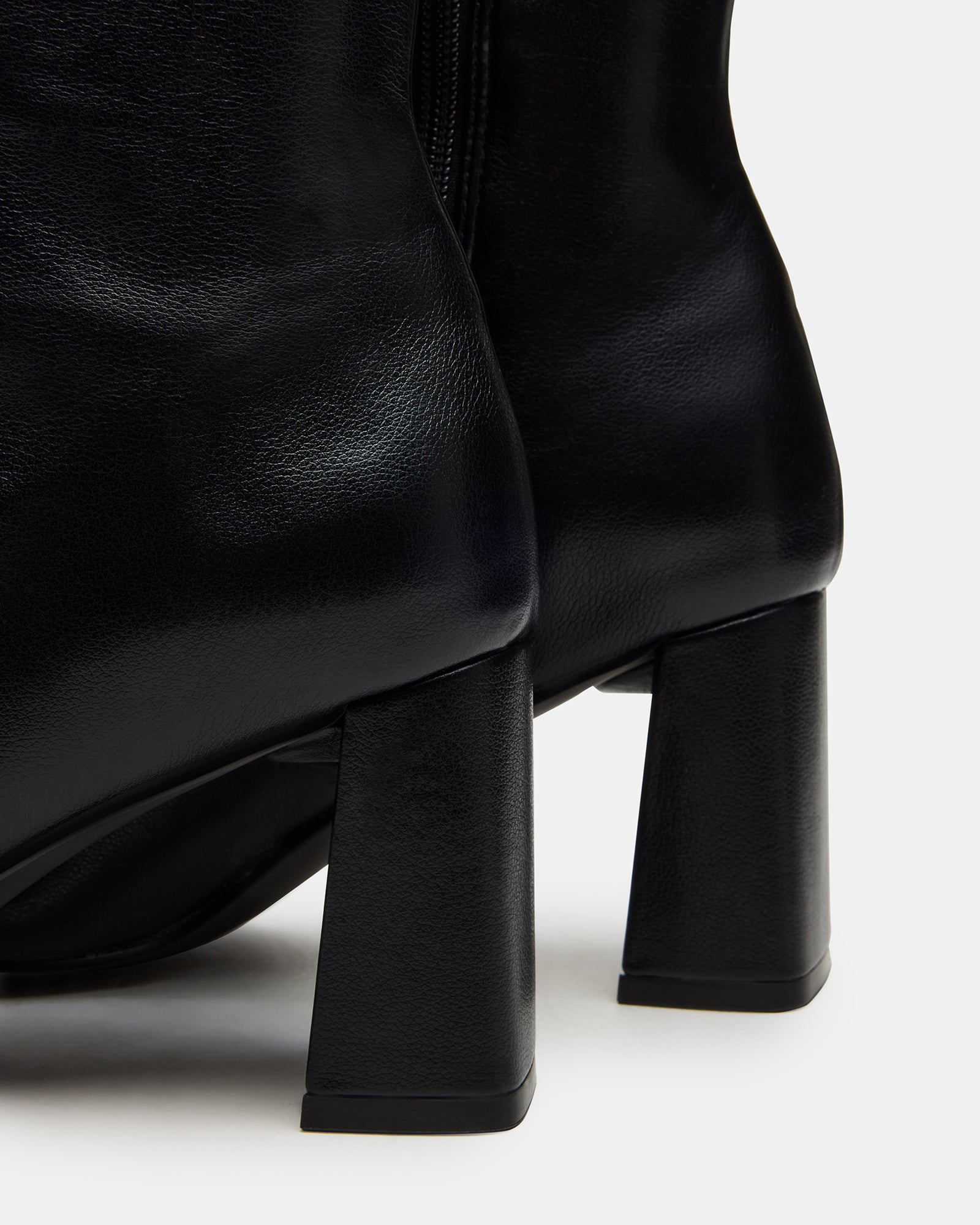 Steve Madden Women's Holly Wide Calf Block Heel Boots - Black - Size 6.5W - Leather Steve Madden Women's Holly Wide Calf Block Heel Boots - Black - Size 6.5W - Leather