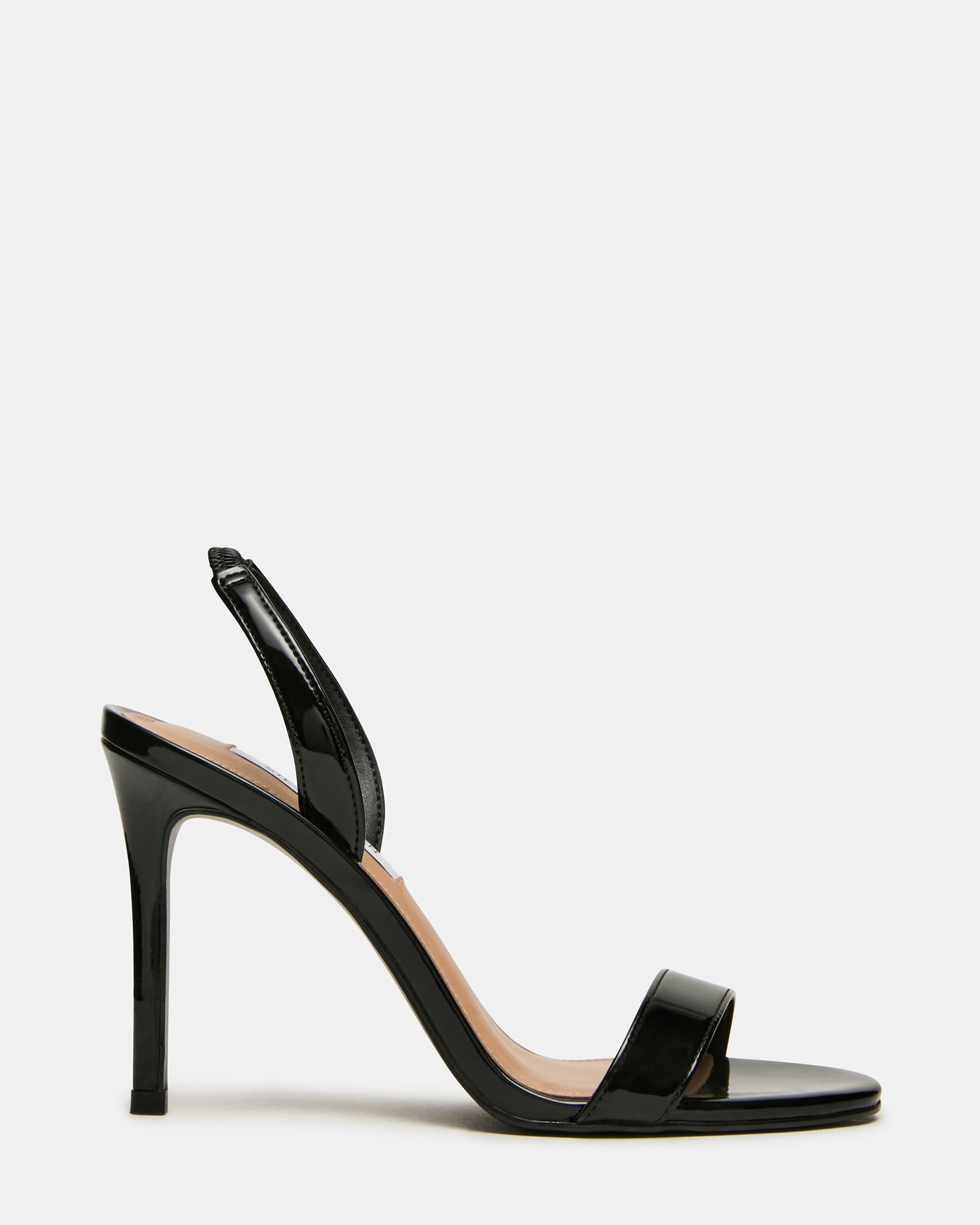 JADY Black Patent Slingback Round-Toe Stiletto Women's Heel | Steve Madden