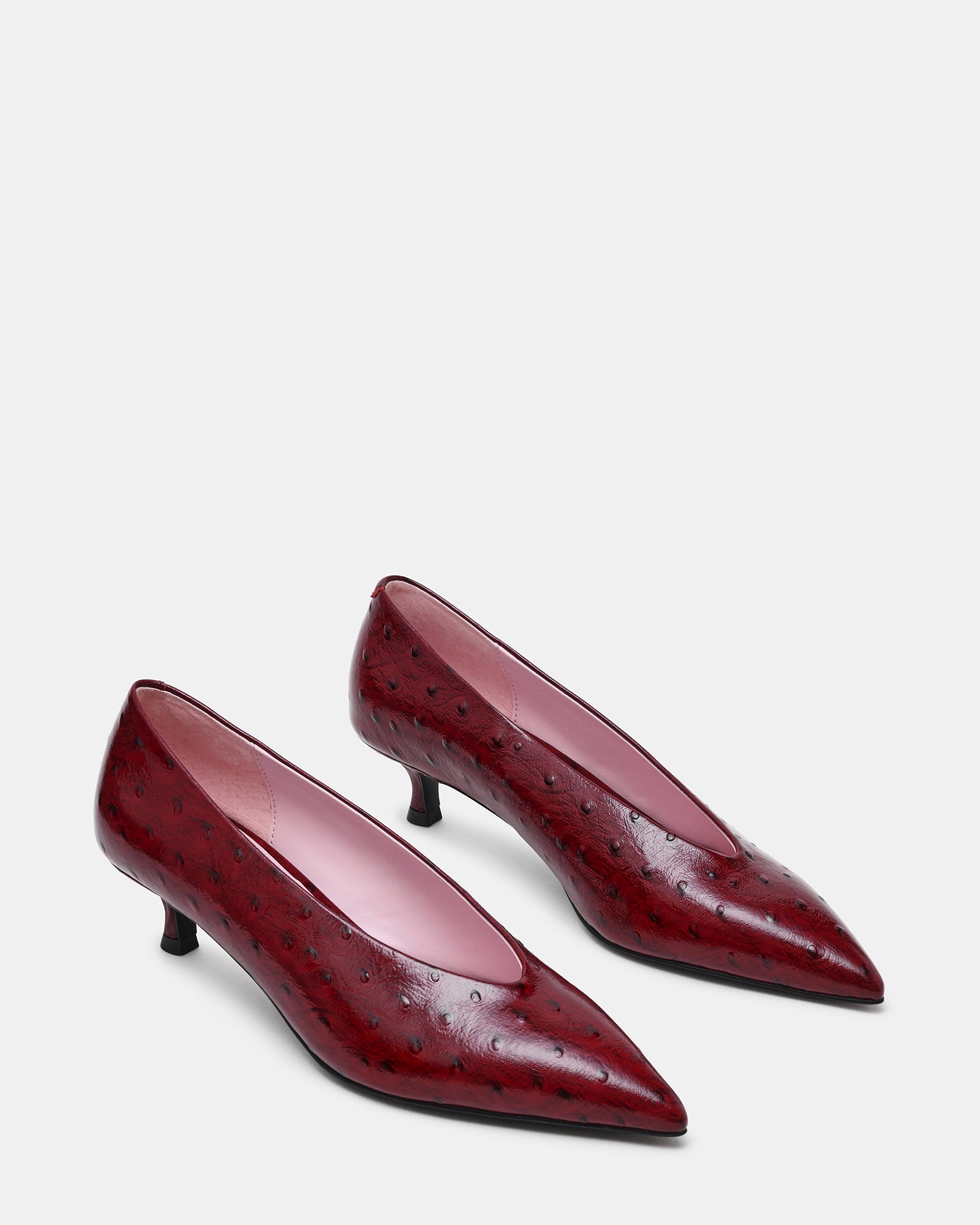 JAFFA OSTRICH DARK CHERRY LEATHER - view 2