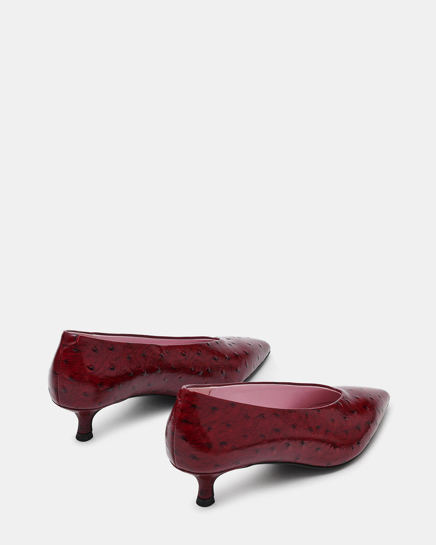 JAFFA OSTRICH DARK CHERRY LEATHER - view 5