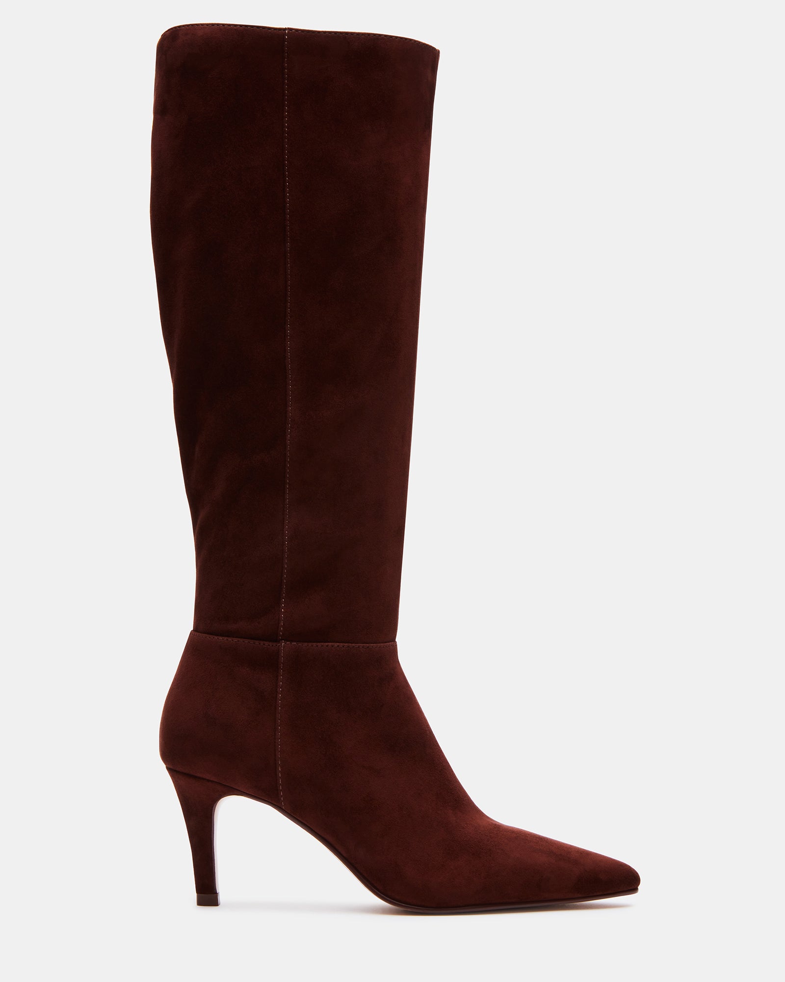 JANAE Brown Suede Point Toe Knee High Boot | Women's Boots – Steve Madden