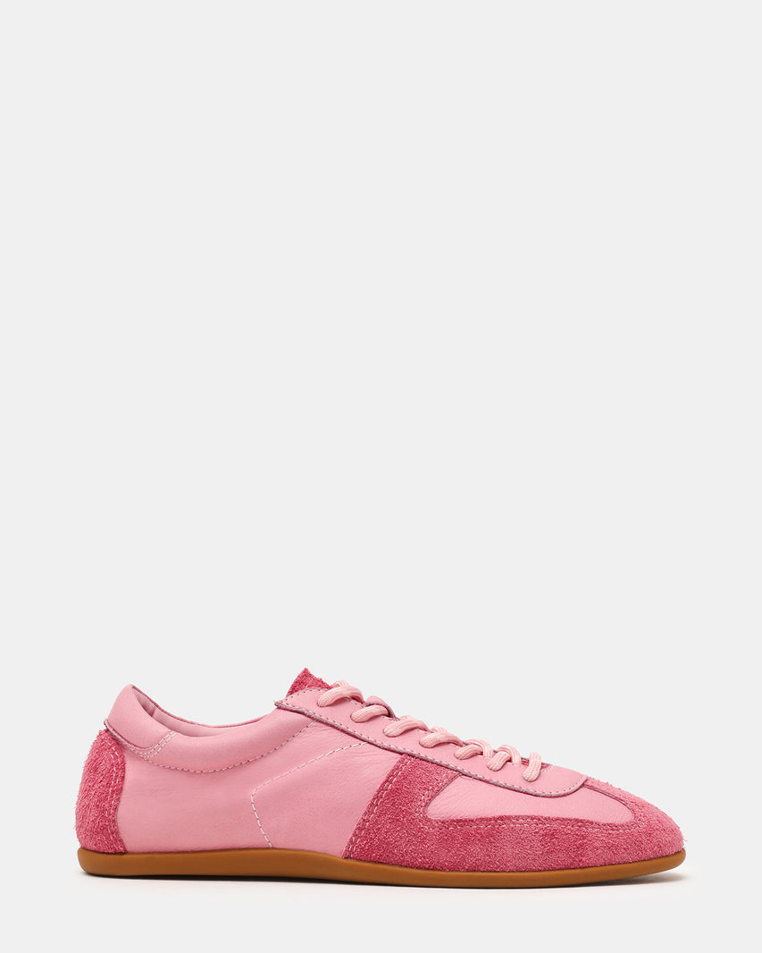 JAXSON Pink Low-Top Lace-Up Women's Sneaker | Steve Madden
