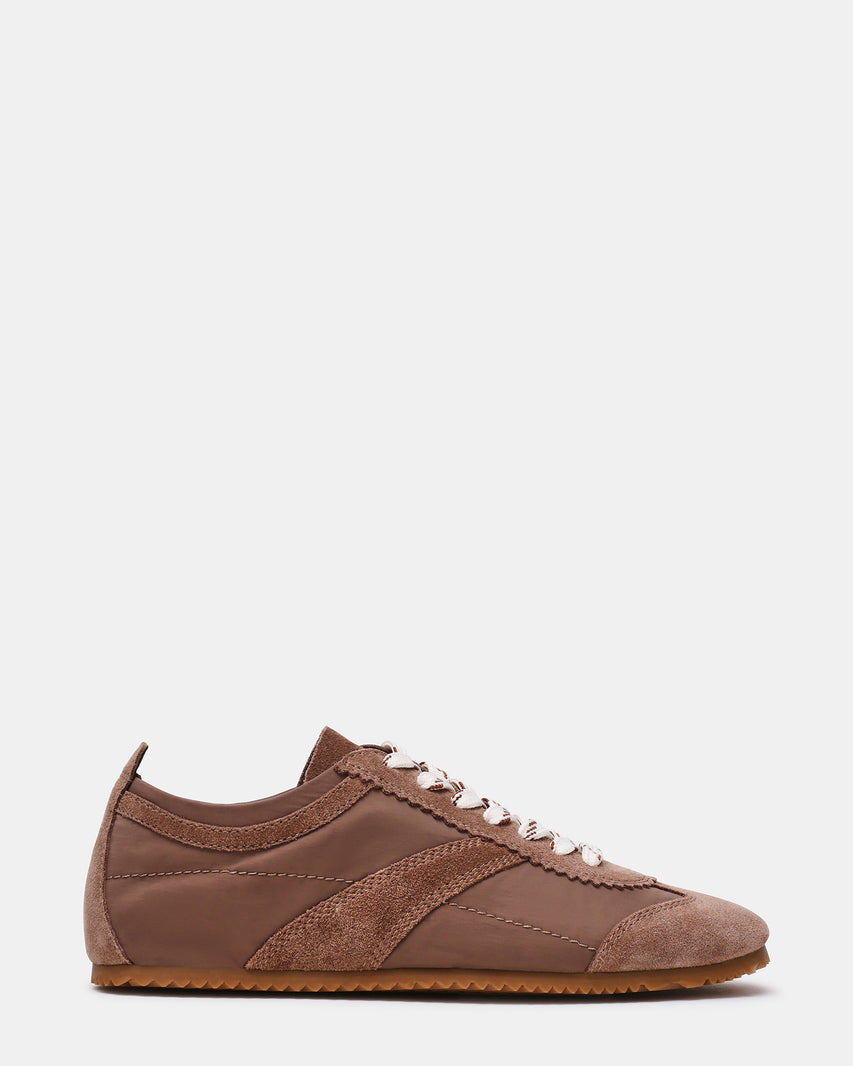JAYE Taupe Lace-Up Low-Top Women's Sneaker | Steve Madden