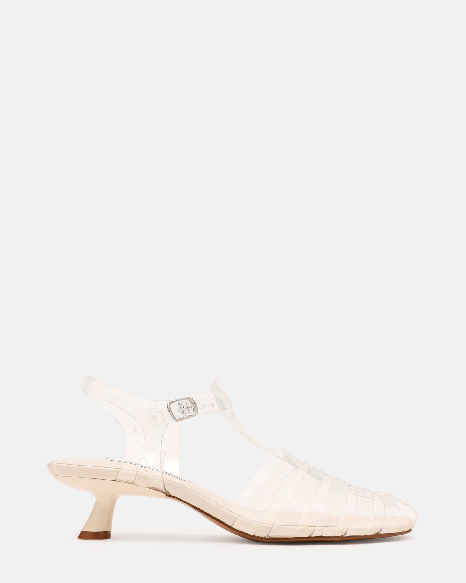 JELINA Clear Fisherman Jelly Strappy Women's Kitten Heel | Steve Madden