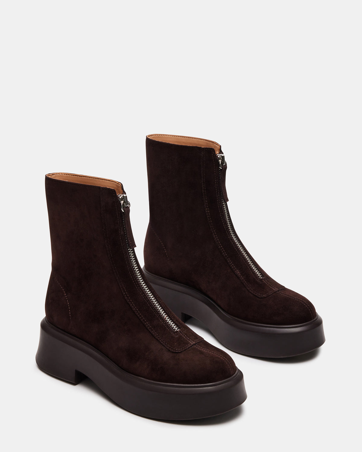 Steve Madden Palazo Mens Tan/ Brown Suede Zipper Casual Dress Boots NEW! Men main image 4