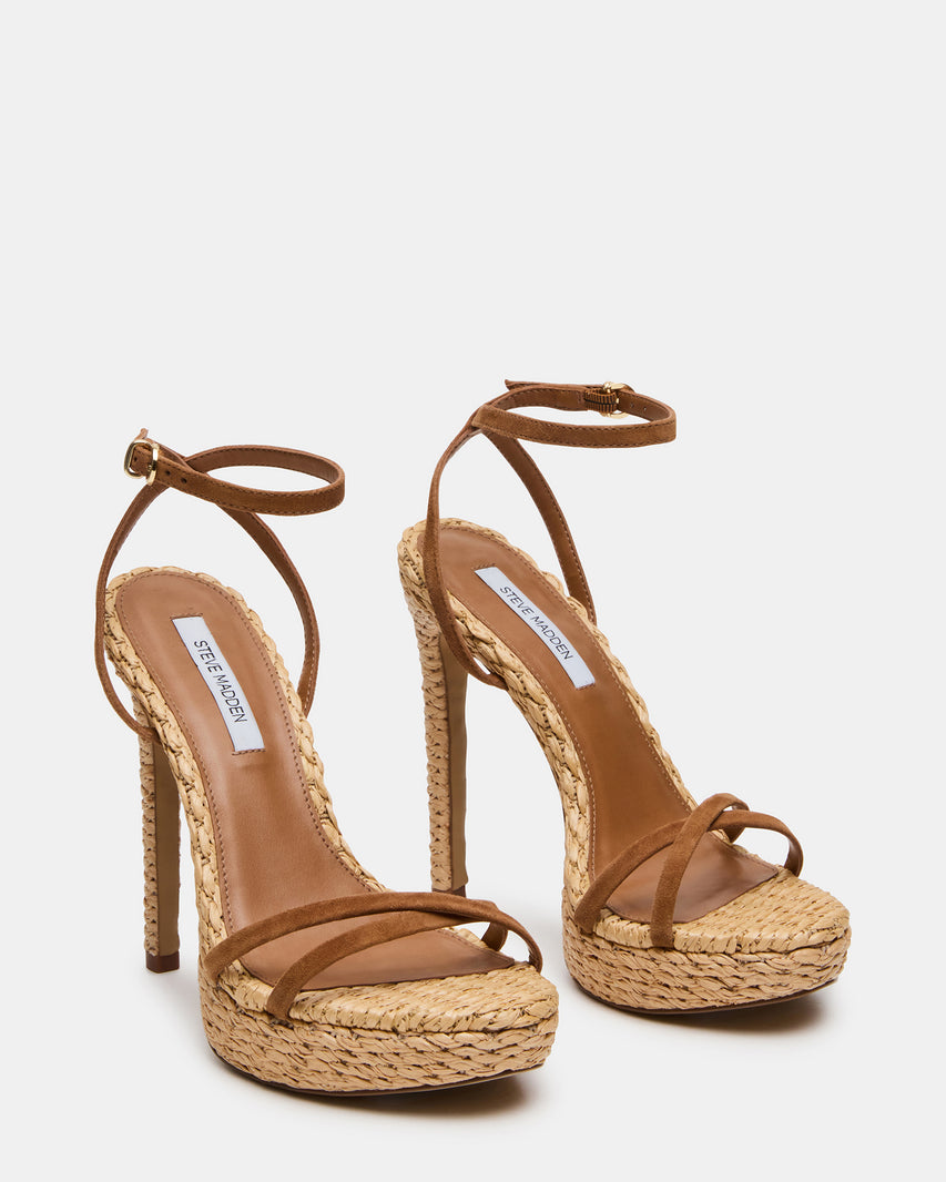 JUNI CHESTNUT SUEDE RAFFIA - view 2