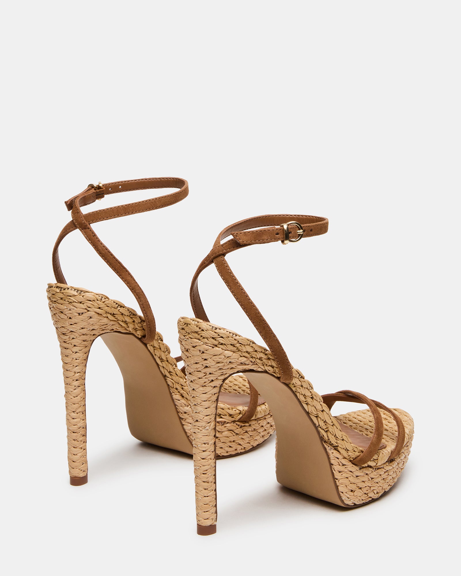 JUNI CHESTNUT SUEDE RAFFIA - view 5