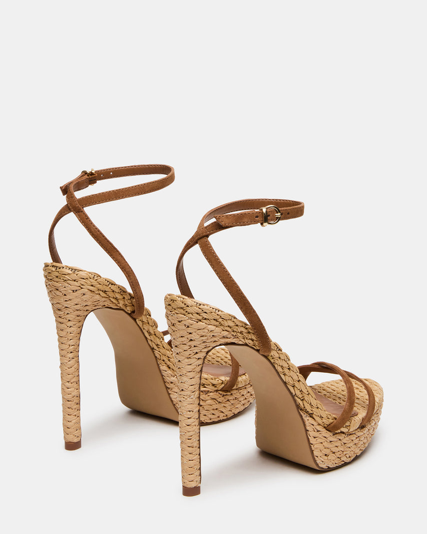 JUNI CHESTNUT SUEDE RAFFIA - view 5