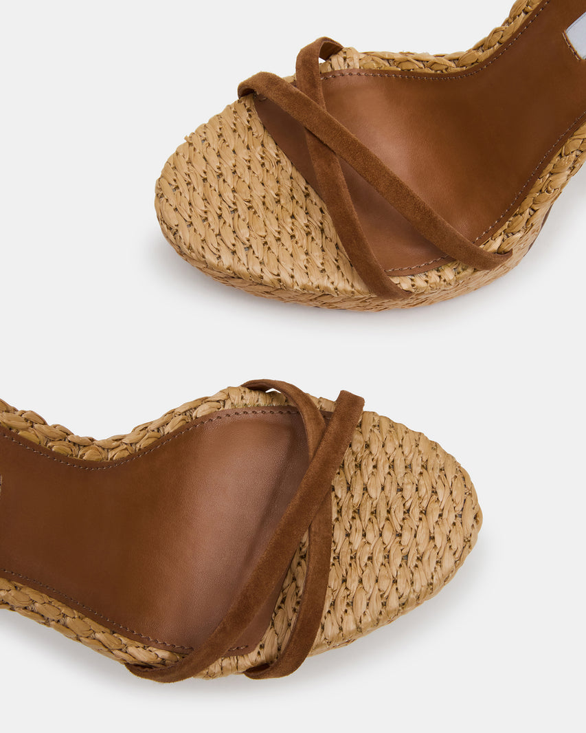 JUNI CHESTNUT SUEDE RAFFIA - view 3