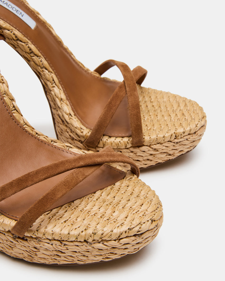 JUNI CHESTNUT SUEDE RAFFIA - view 4