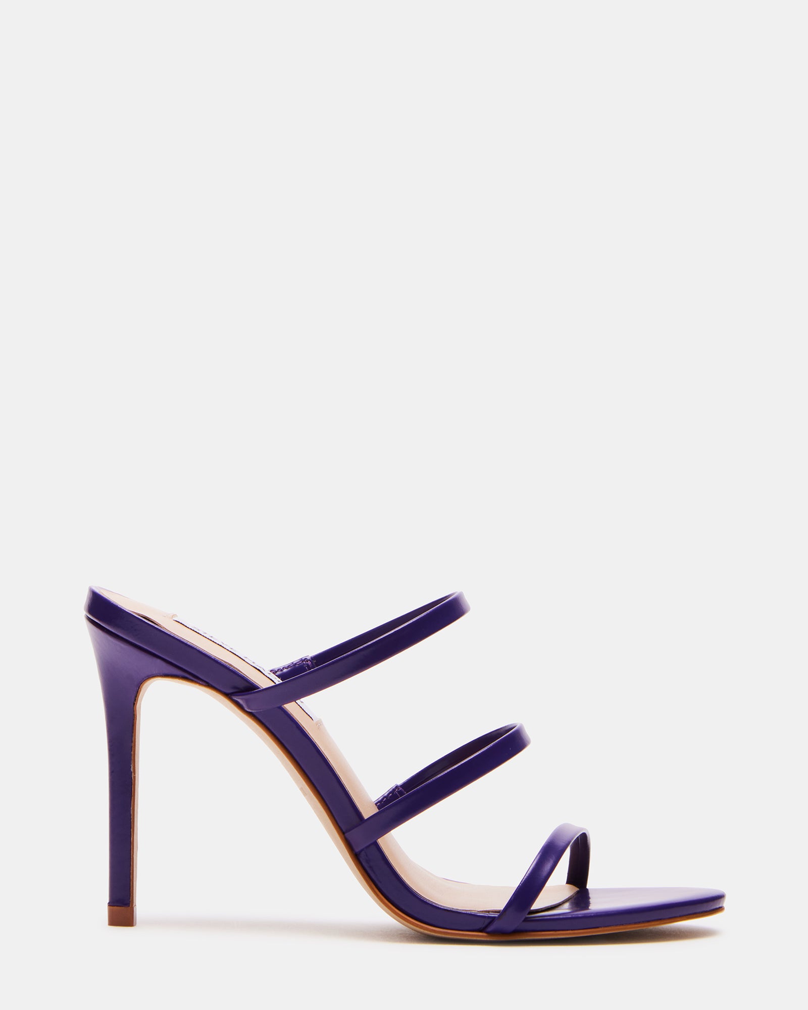 KAMEA Purple Leather Strappy Mule | Women's Heels – Steve Madden