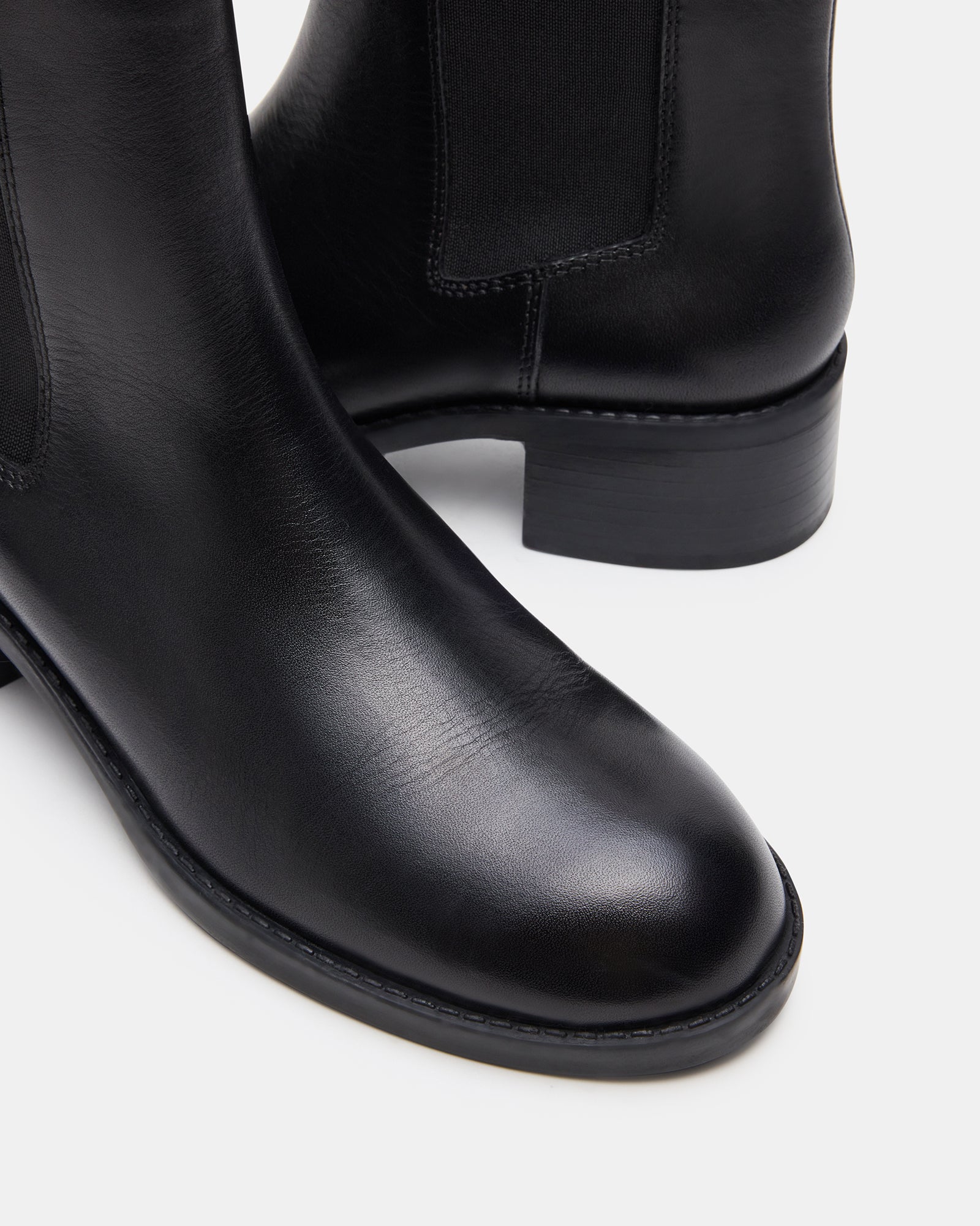 Steve Madden Women's Kaplan Block Heel Booties - Black - Size 10 - Leather Steve Madden Women's Kaplan Block Heel Booties - Black - Size 10 - Leather