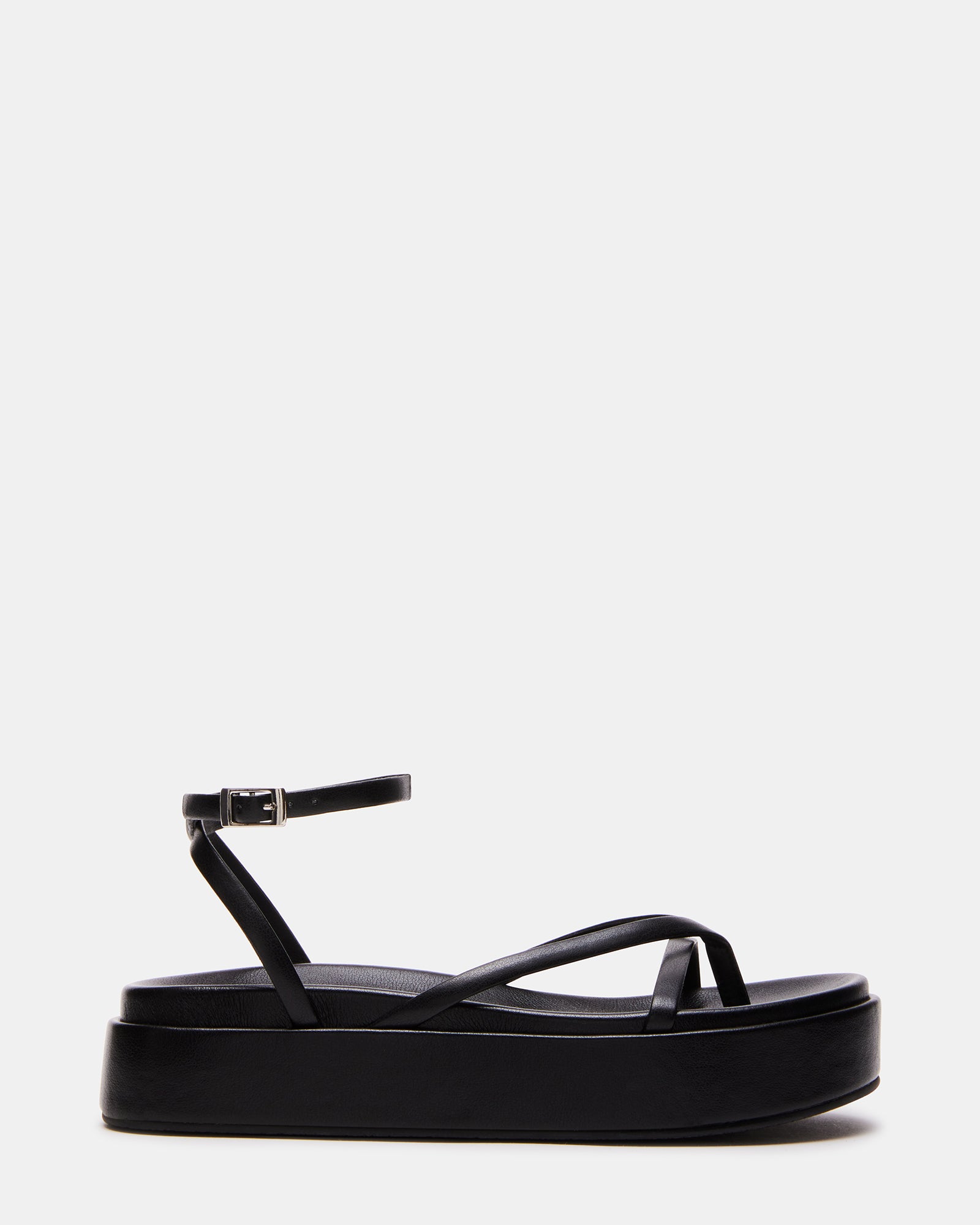 KARIS Black Strappy Platform Sandal | Women's Sandals – Steve Madden