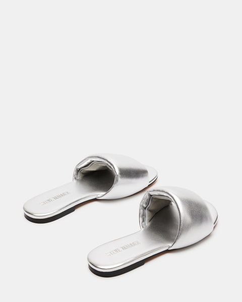 KARTER Silver Slide Sandal | Women's Sandals – Steve Madden