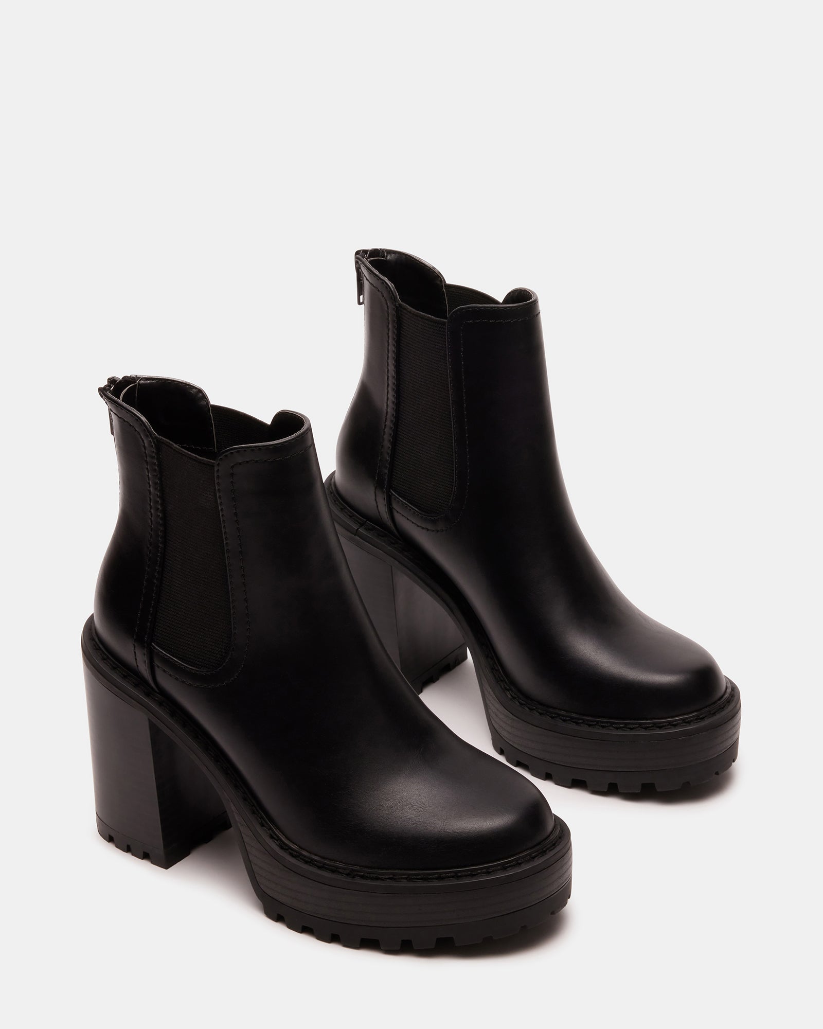 KAT Black Chelsea Boots Women's Soft Leather Chelsea Boots Steve Madden